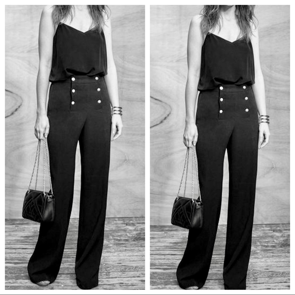 ✨SALE✨Chic black wide leg sailor style pants - Picture 10 of 11